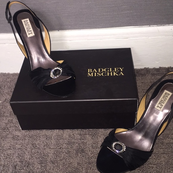 SIZE 10 BADGLEY MISCHKA HIGH HEELS - Picture 1 of 2
